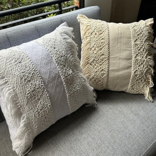 Forro Cojín Macramé